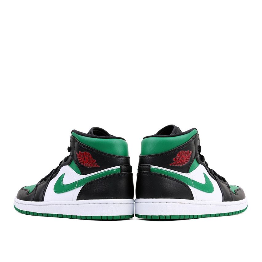 Nike Air Jordan 1 Mid Black/Pine Green White/Gym Red - Size EU43