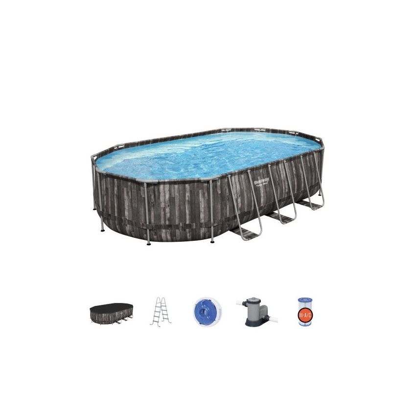 Bestway Poolset Powersteel Oval 610x366x122cm