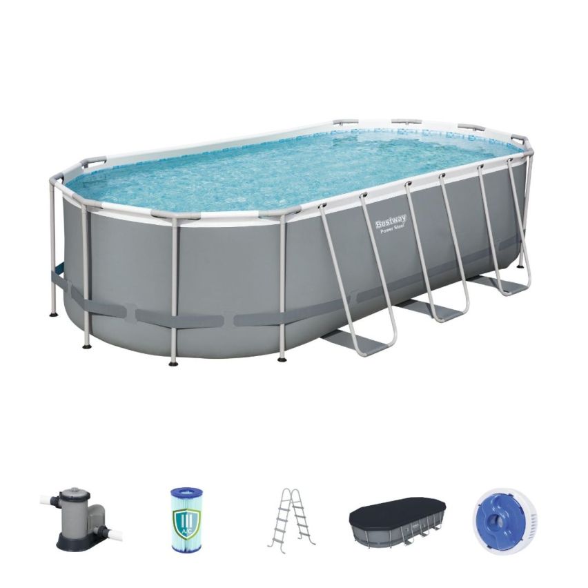 Bestway Pool set Power Steel Oval 549x274x122 cm