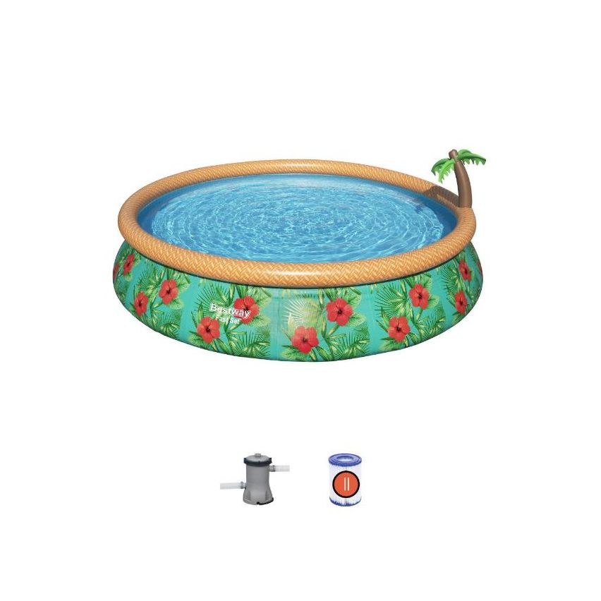 Bestway Fastset Poolset Paradis Palm 4.57m x 84cm