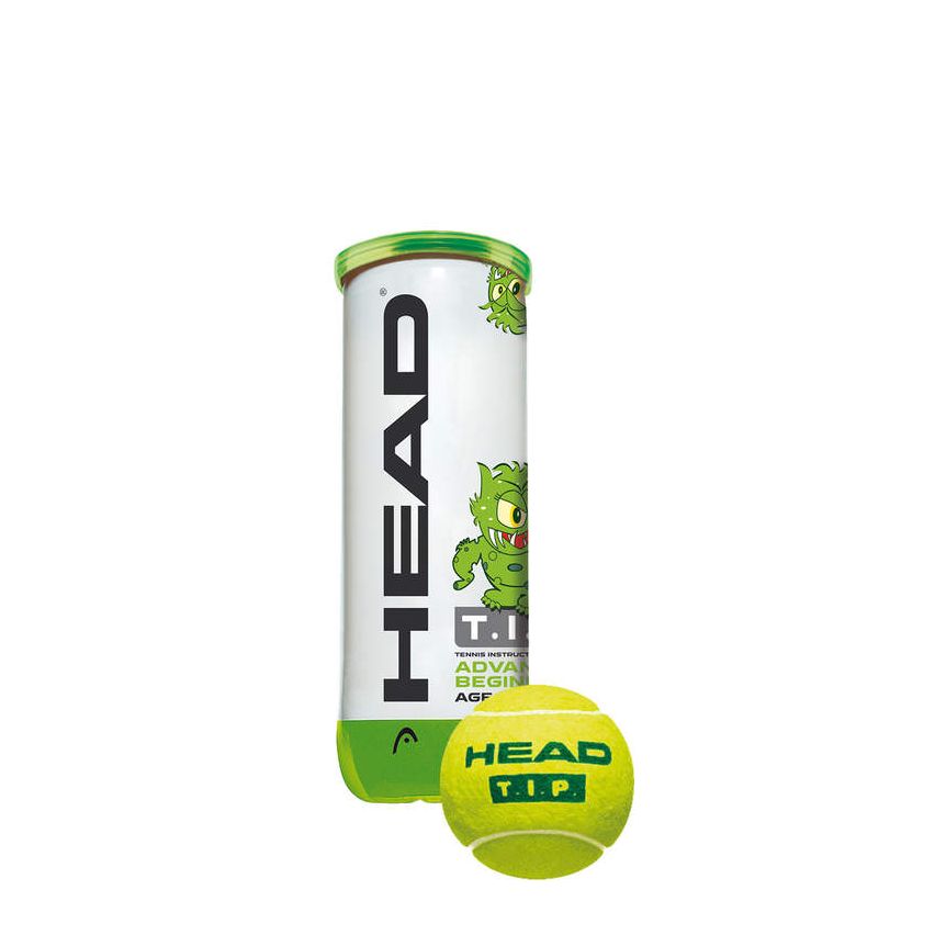 Head TIP Green 3 Tennis Balls Single Can