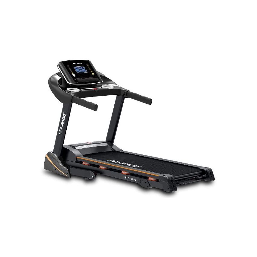 Sparnod Fitness (2 Hp Ac Motor) 3 Level Manual Incline Commercial Treadmill