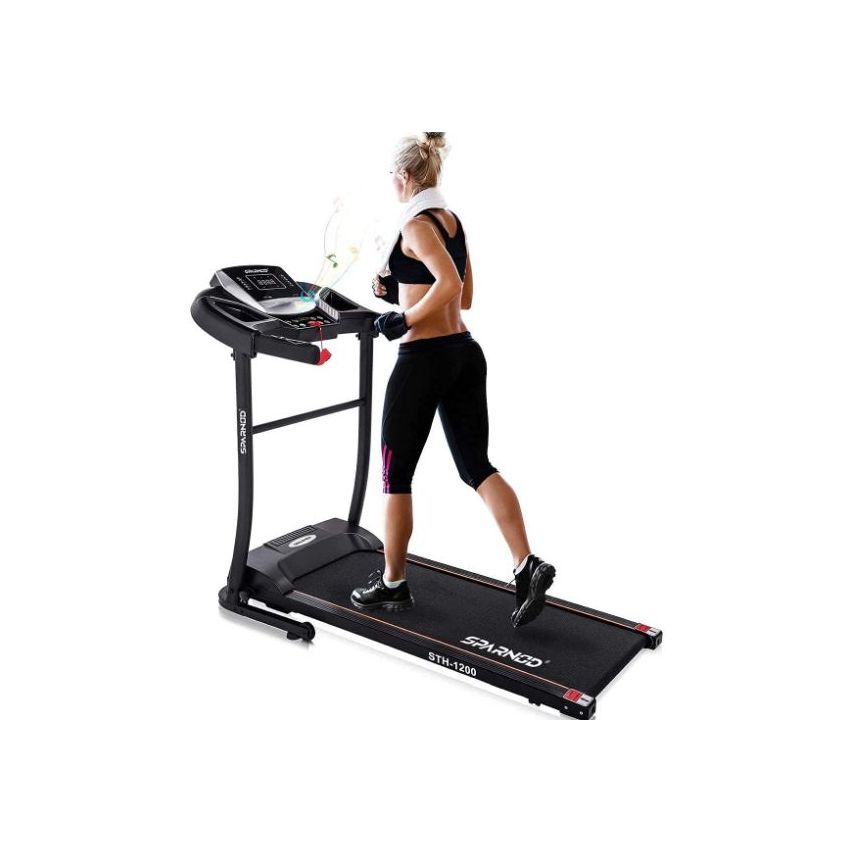 Sparnod Fitness (1.75 Hp Dc Motor) Automatic And Foldable Motorized Treadmill