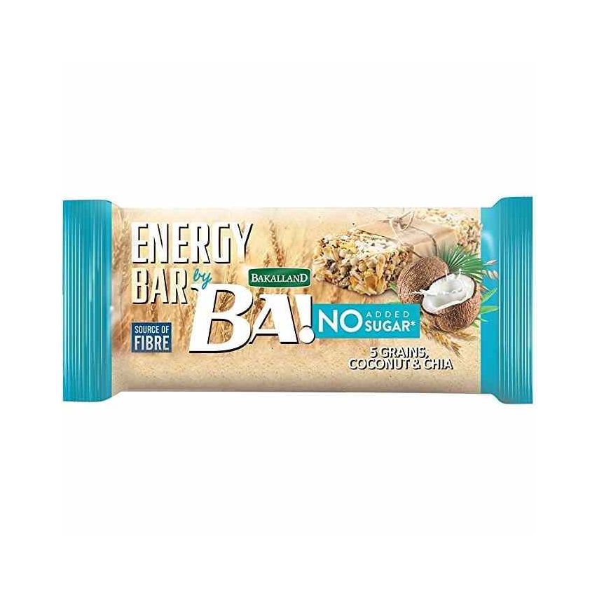 Bakalland Crunchy Energy Bar No Added Sugar Coconut & Chia