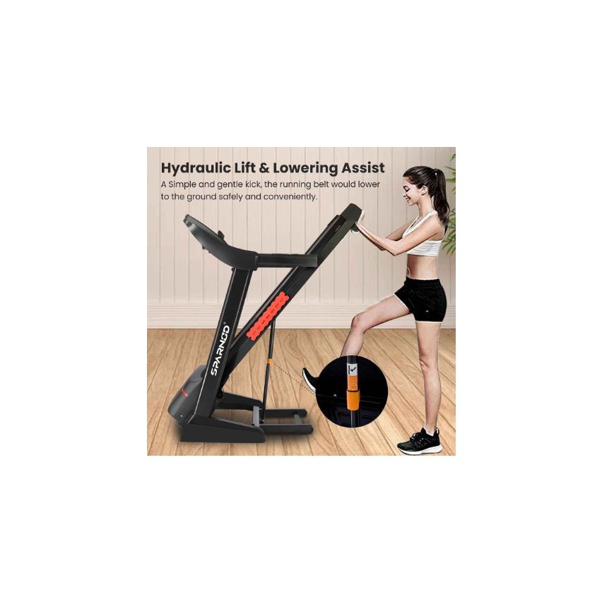 Sparnod Fitness (3 Hp Ac Motor) Hydraulic Lift & Lowering Assist Treadmill