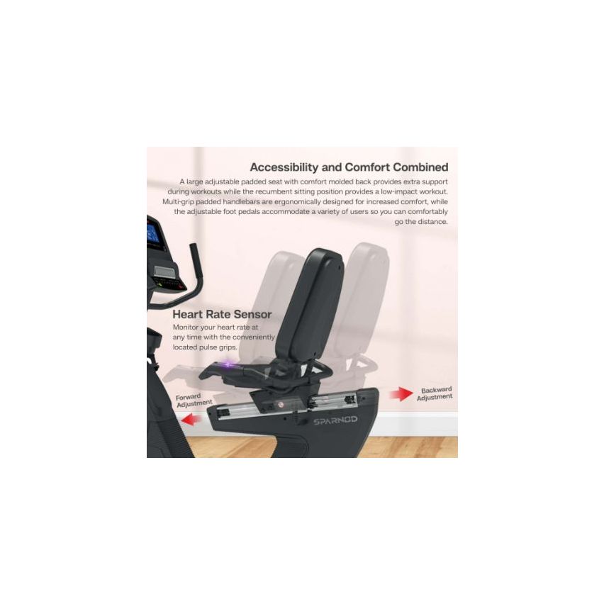 Sparnod Fitness SRB-340 Commercial Recumbent Bike