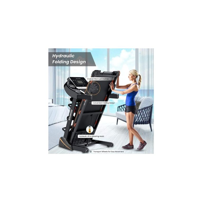 Sparnod Fitness STH-3500 (2 Hp Dc Motor) Multifunctional Complete Workout Home Treadmill