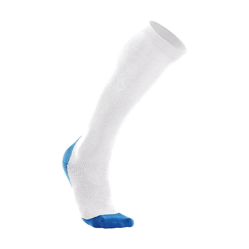 2XU Women Compression Performance Run WHT/VBB Socks