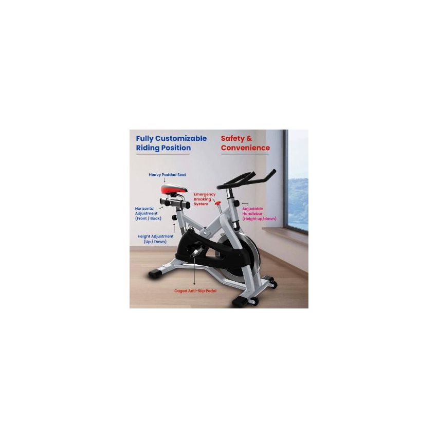 Sparnod Fitness SSB-122 / WNQ-318M2 Commercial Grade Spin Bike / Exercise Cycle