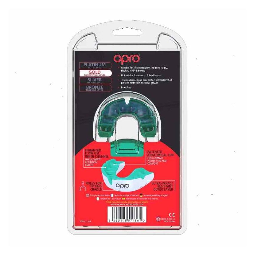 Opro Mouthguard Self- Fit Gen4 Full Pack Gold Adult