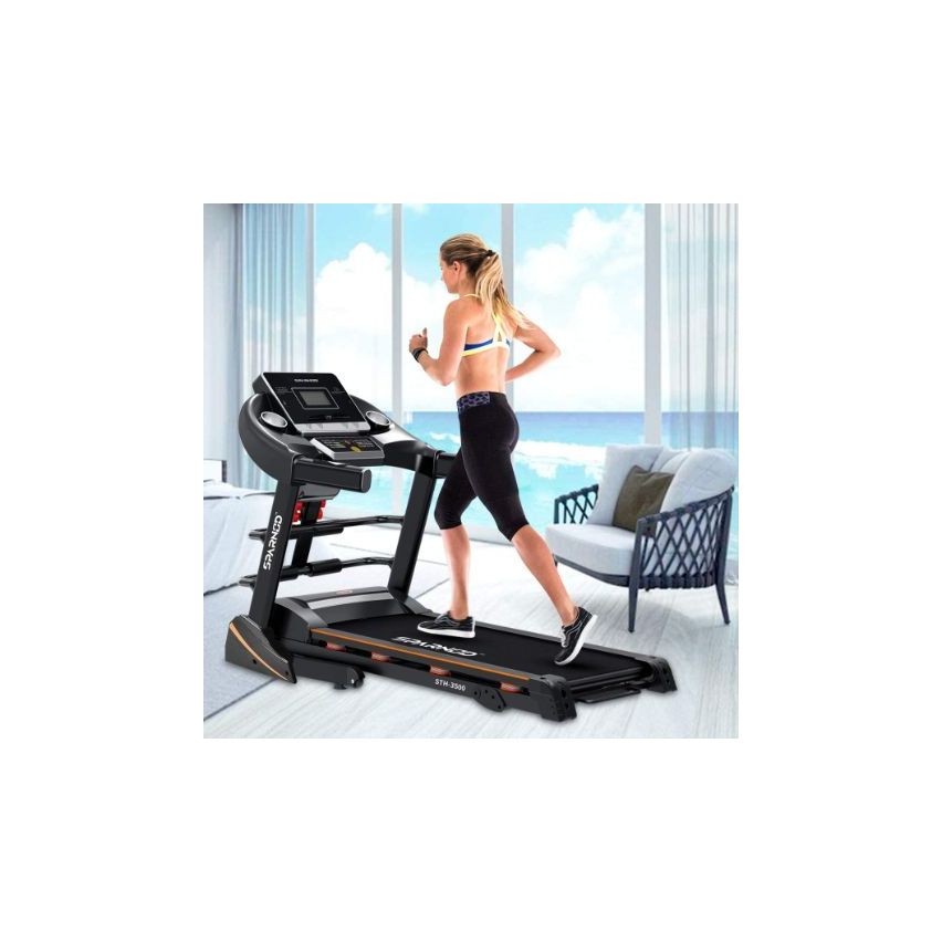 Sparnod Fitness STH-3500 (2 Hp Dc Motor) Multifunctional Complete Workout Home Treadmill