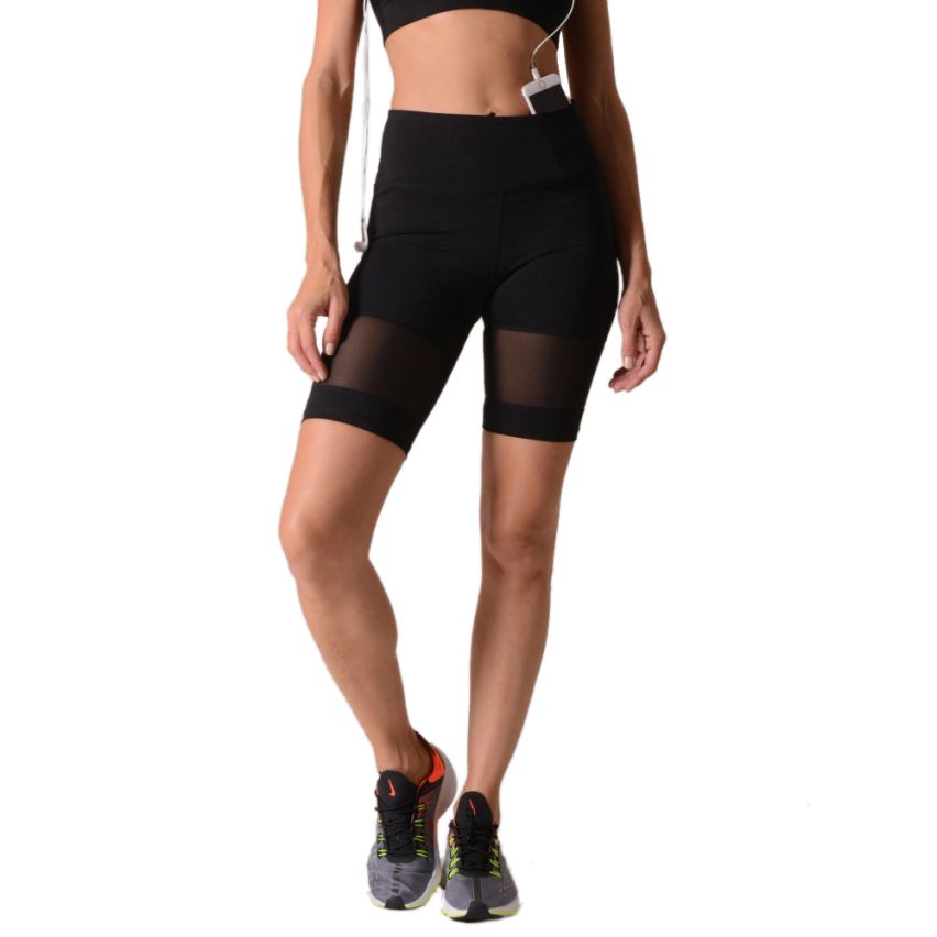 Women's Active Mesh Detail Biker Shorts.-M