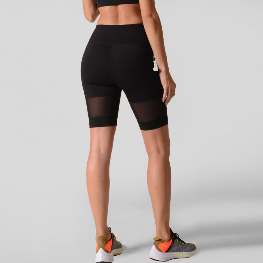 Women's Active Mesh Detail Biker Shorts.-M