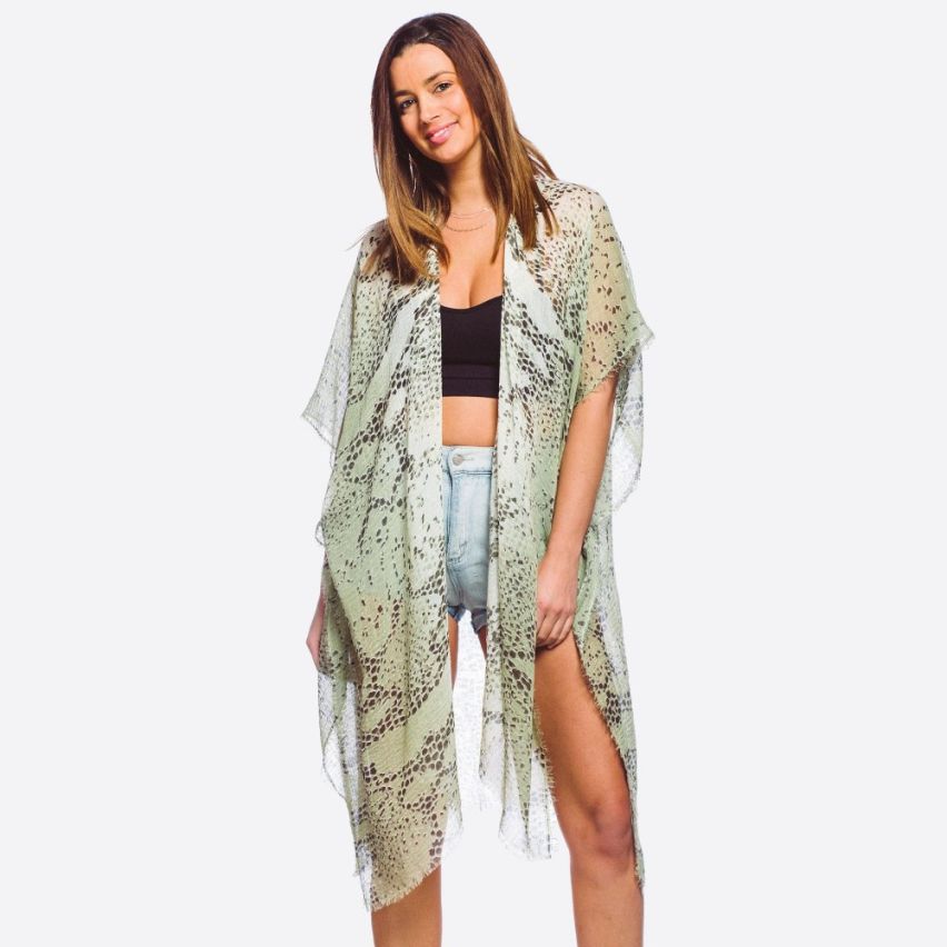 Women's Lightweight Snake Skin Kimono