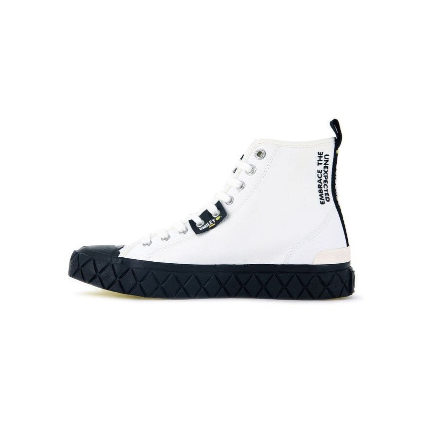Palladium Pallaace Smiley Mid Star White Shoes