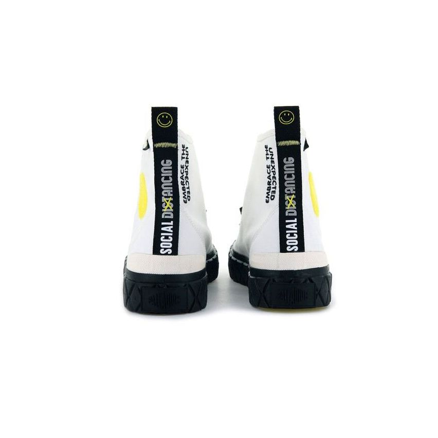 Palladium Pallaace Smiley Mid Star White Shoes