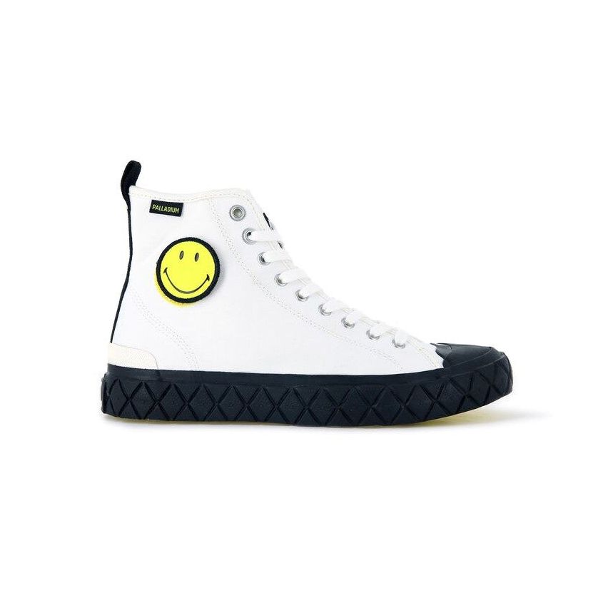 Palladium Pallaace Smiley Mid Star White Shoes