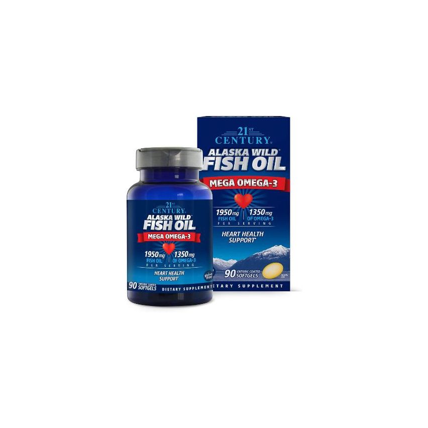 21st Century Alaska Wild Fish Oil Mega Omega-3 90 Softgels