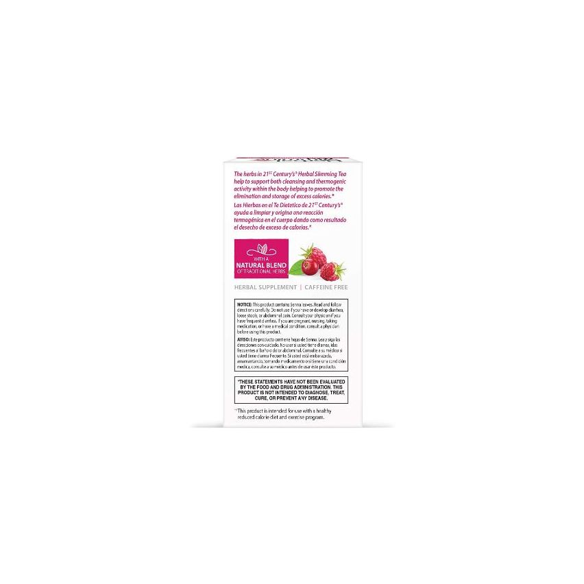 21st Century Herbal Slimming Cranraspberry Tea 24 Tea Bags