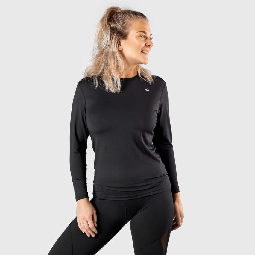 Workout Empire -Women's Imperial Longsleeve T-Shirt - Obsidian Black