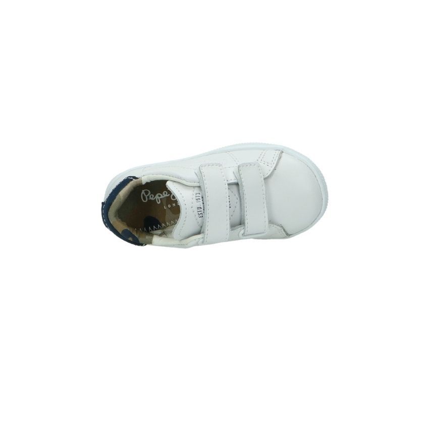 Pepe Jeans Kids Murray Velcro White Sneakers -Boys