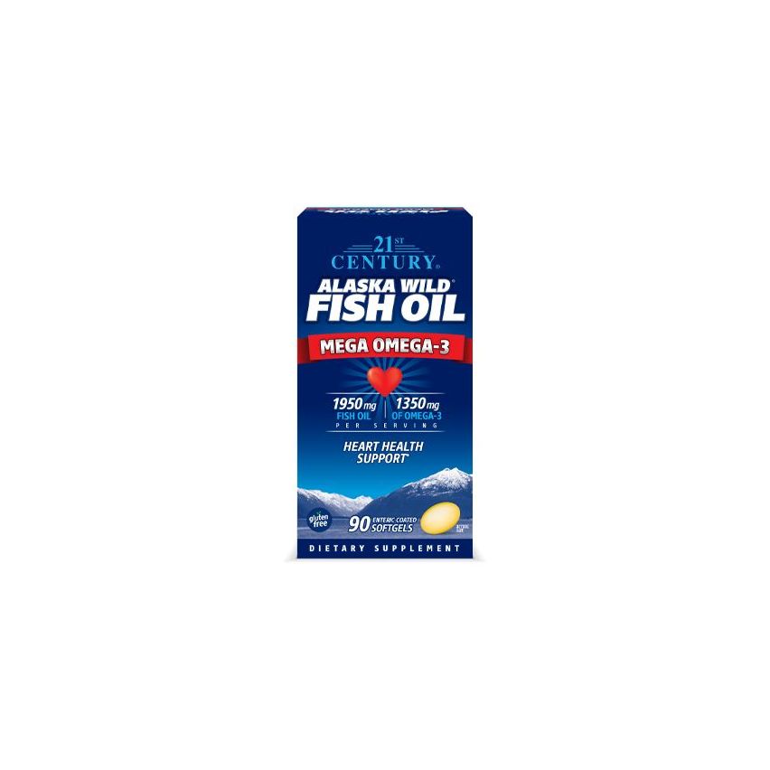 21st Century Alaska Wild Fish Oil Mega Omega-3 90 Softgels