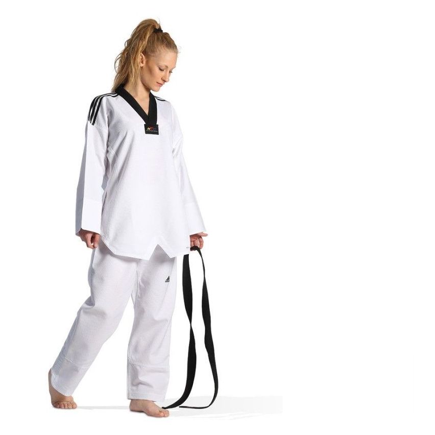 Adidas Adi Lady Dobok Taekwondo Uniform - White/Black