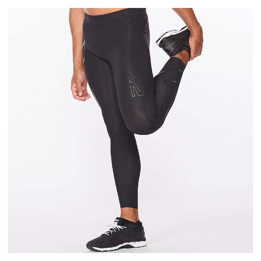 2XU Men's Core Compression Tights Pants -Black Neoprene 