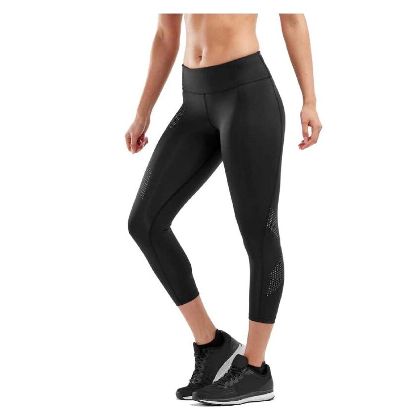 2XU Women's Motion Mid-Rise Comp 7/8 Tight -Black