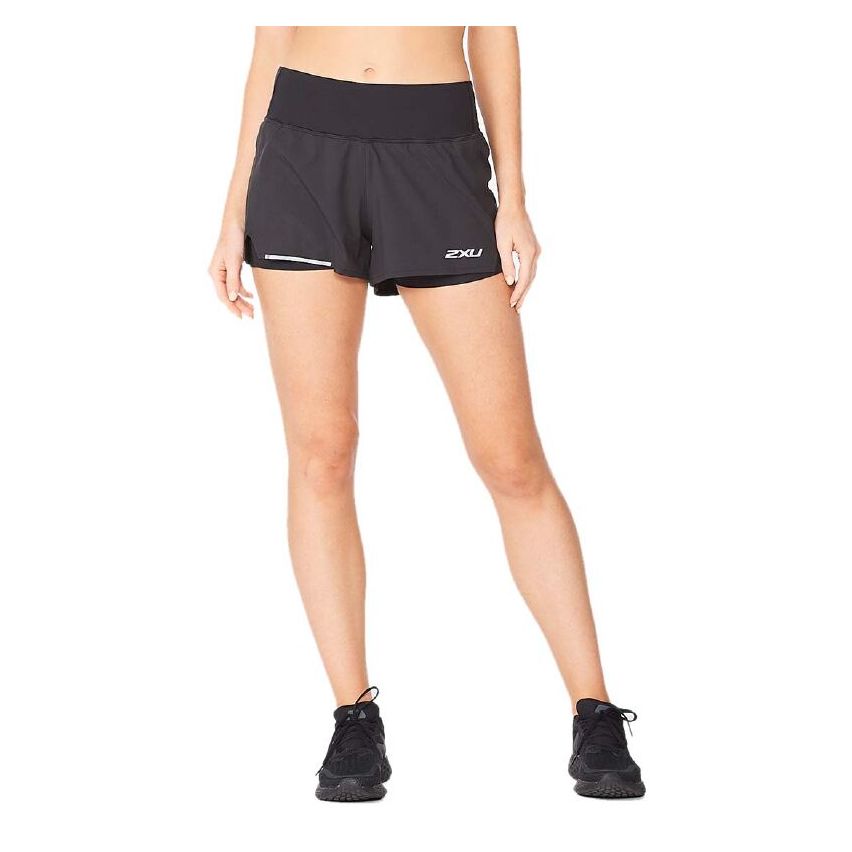 2XU Women's Aero 2- In1 3 Inch Short -Black