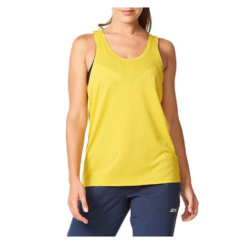 2XU Women's Light Speed Tech Sleeveless  T-shirt -Yellow 