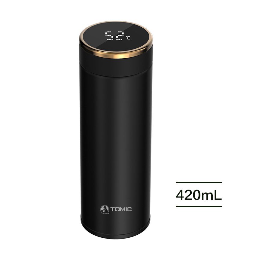 Tomic Stainless Steel Insulated Thermal Smart Water Bottle Show Water Temperature