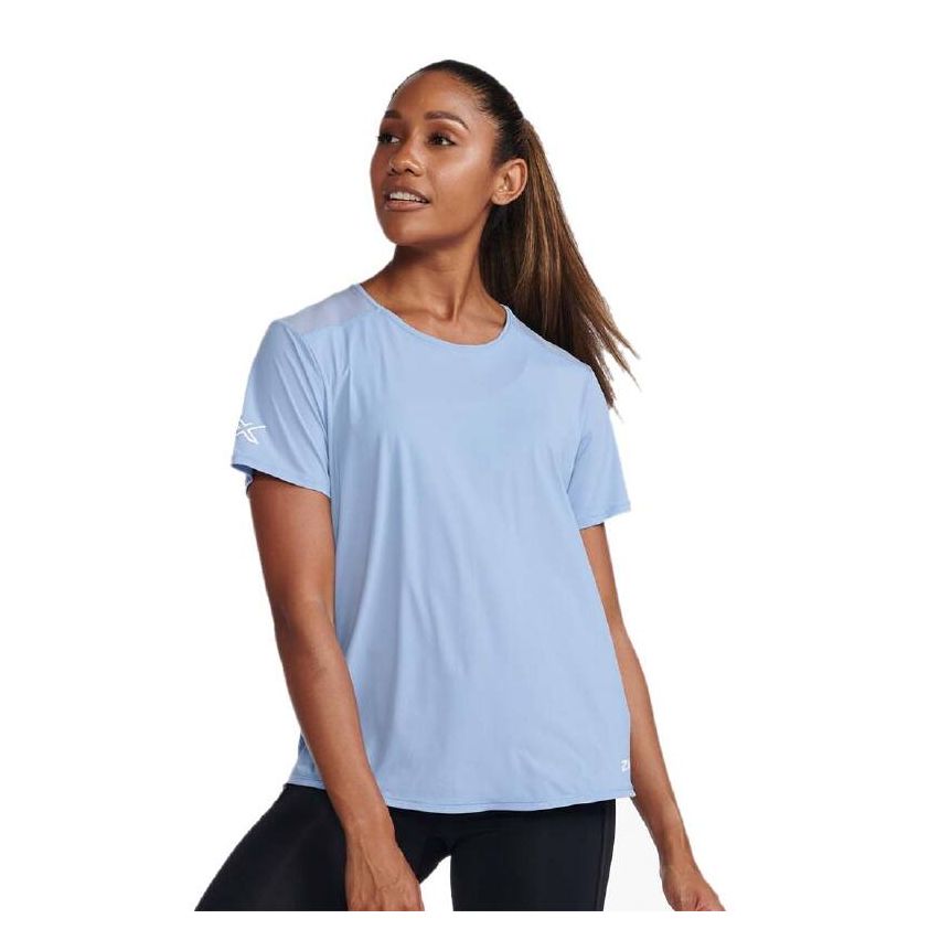 2XU Women's Motion MESH Short Sleeve T-shirt-Forever/White 