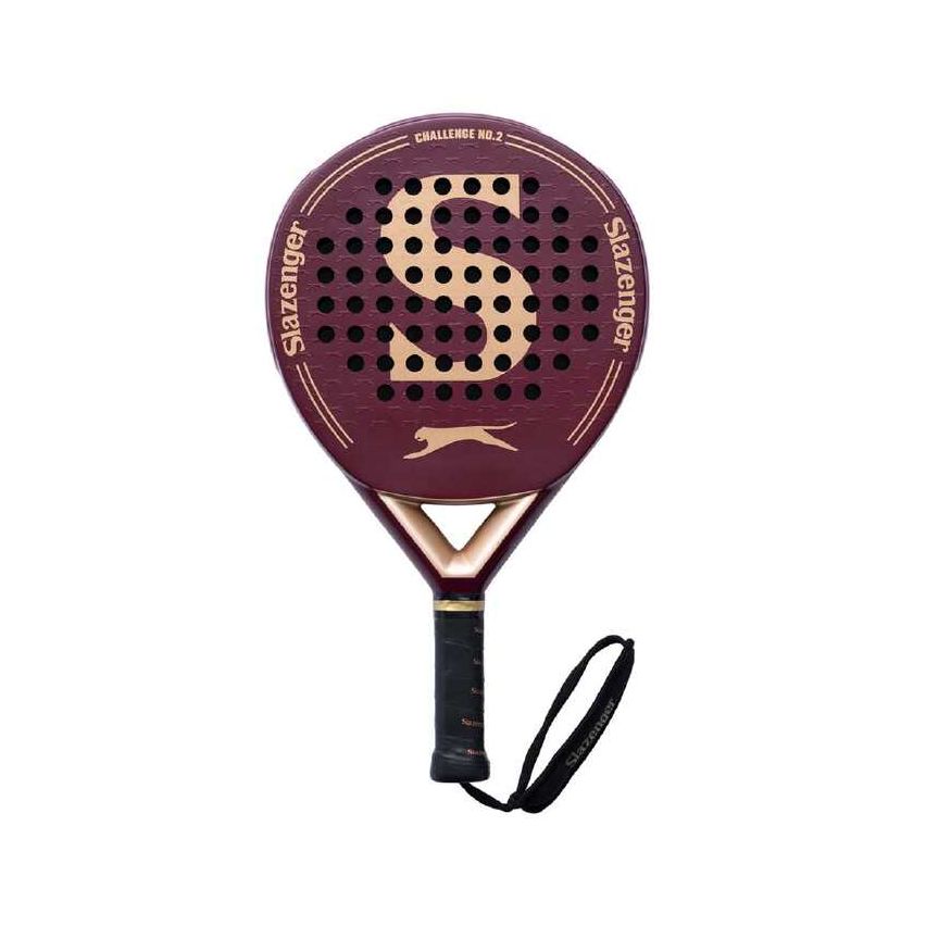 Slazenger Padel Racket Challenge No 2 Round 12K Karbon - Harvard Red