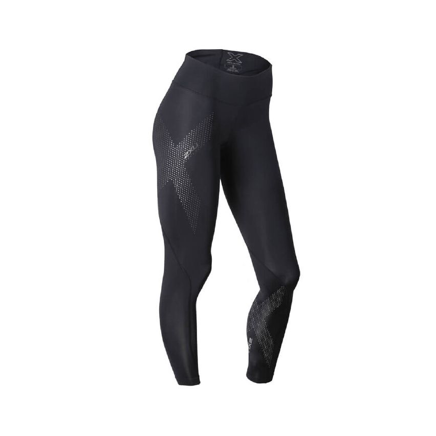 2XU Women's Motion Mid-Rise Comp Tights-Black