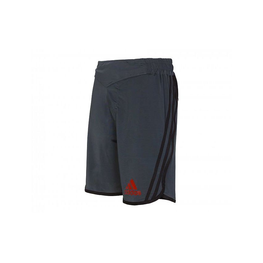 Adidas Men's MMA BJJ Short - Dark Grey/Red