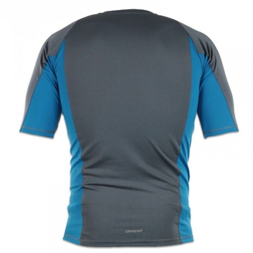 Adidas Foundation Training Rash Guard - Granite/Solar Blue/Silver