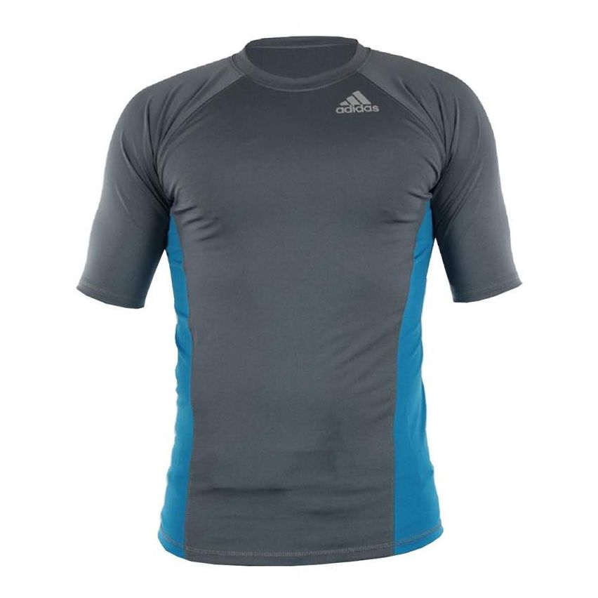 Adidas Foundation Training Rash Guard - Granite/Solar Blue/Silver