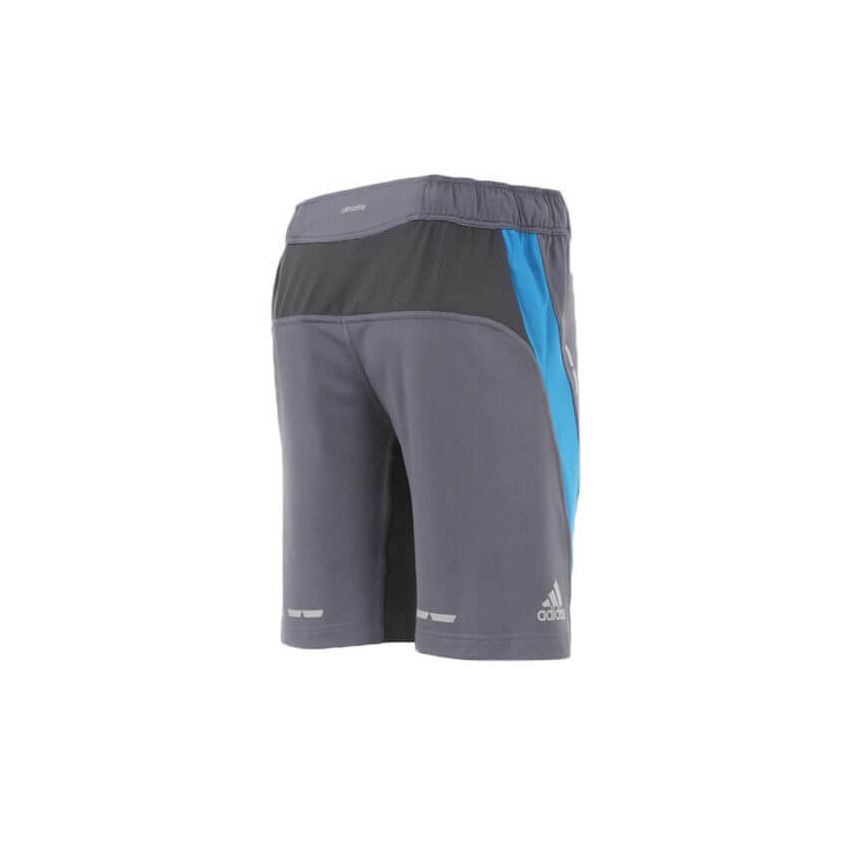 Adidas Men's Fluid Tech Training Short - Granite/Beluga/Solar Blue