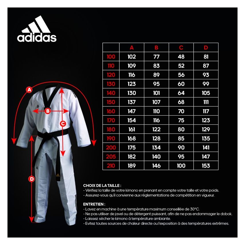 Adidas Adi Start Taekwondo Uniform - White/Red/Black