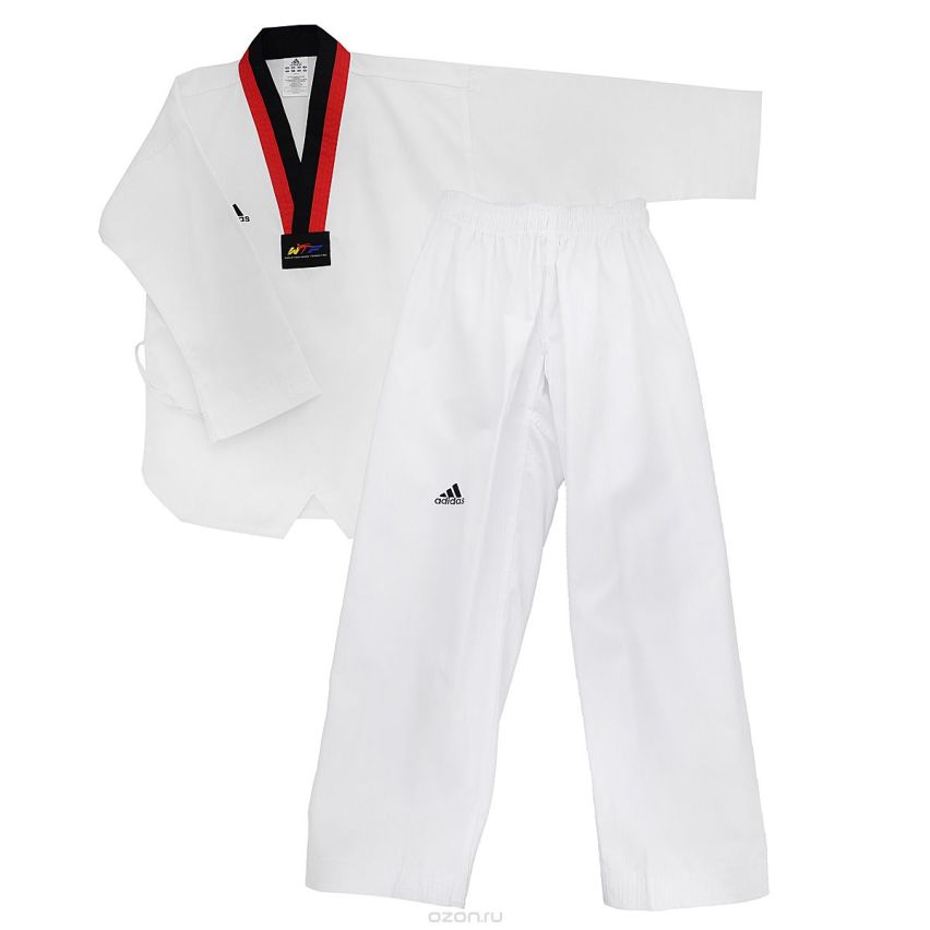 Adidas Adi Start Taekwondo Uniform - White/Red/Black