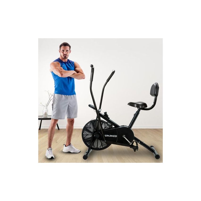 Sparnod Fitness SAB-05 Dual Action Air Bike With Back Support