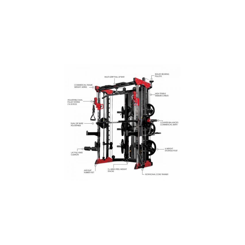 Sparnod Fitness SMG-20000 Multi Smith Integrated Trainer