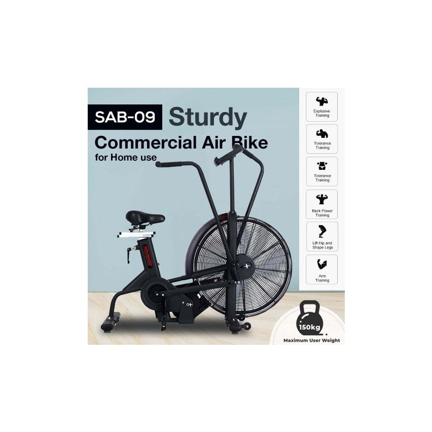 Sparnod Fitness SAB-09 Sturdy Commercial Air Bike For Home Use