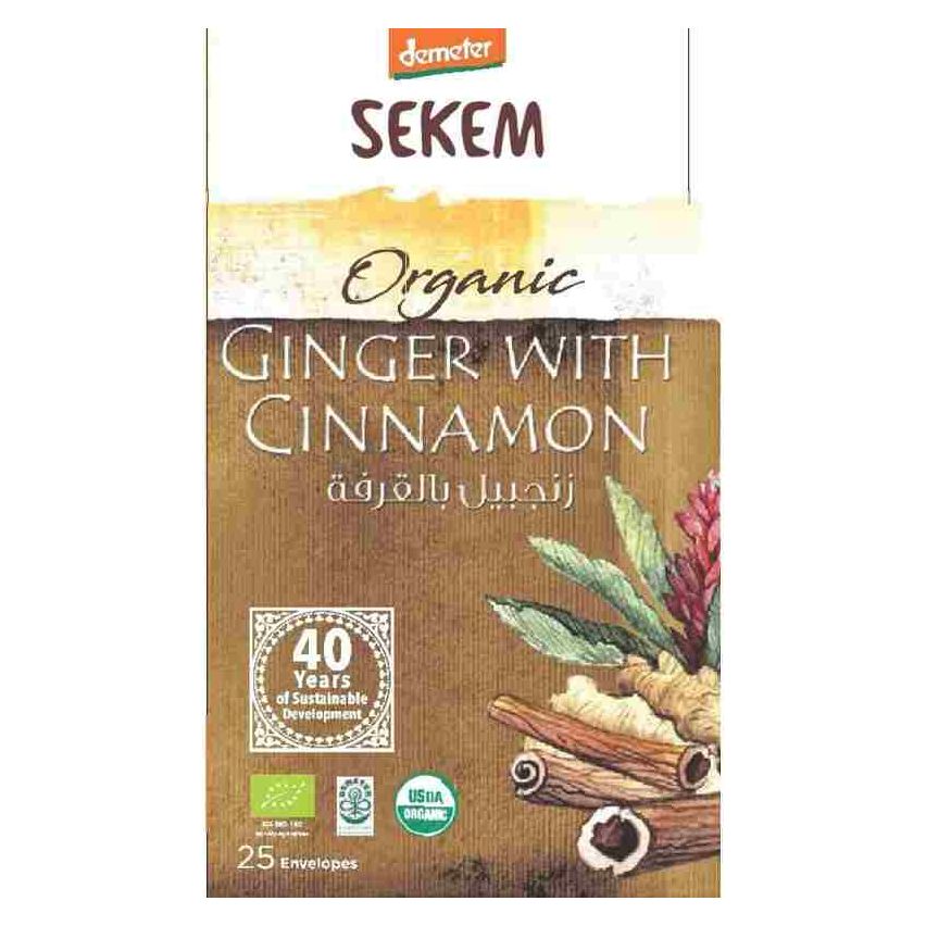 Sekem Organic Ginger With Cinnamon Tea 25 Envelopes