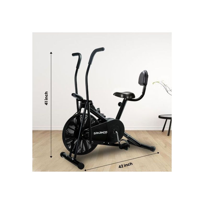 Sparnod Fitness SAB-05 Dual Action Air Bike With Back Support