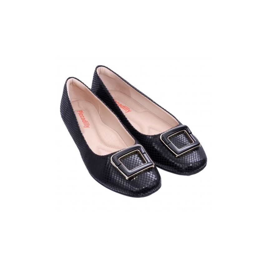 Piccadilly Women's  Cobra Flats in Black