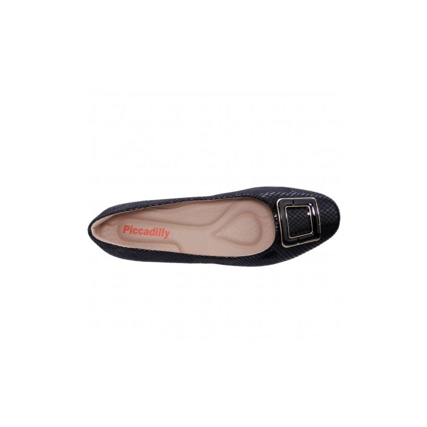 Piccadilly Women's  Cobra Flats in Black