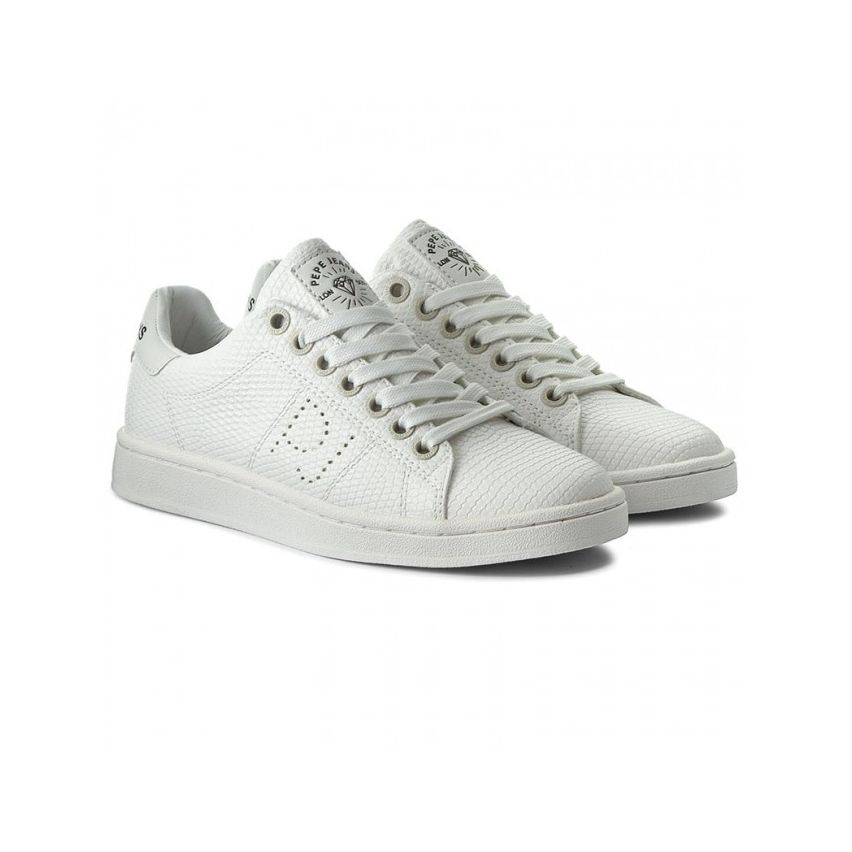 Pepe Jeans Women's New Club Monocrome White sneakers, Size 40