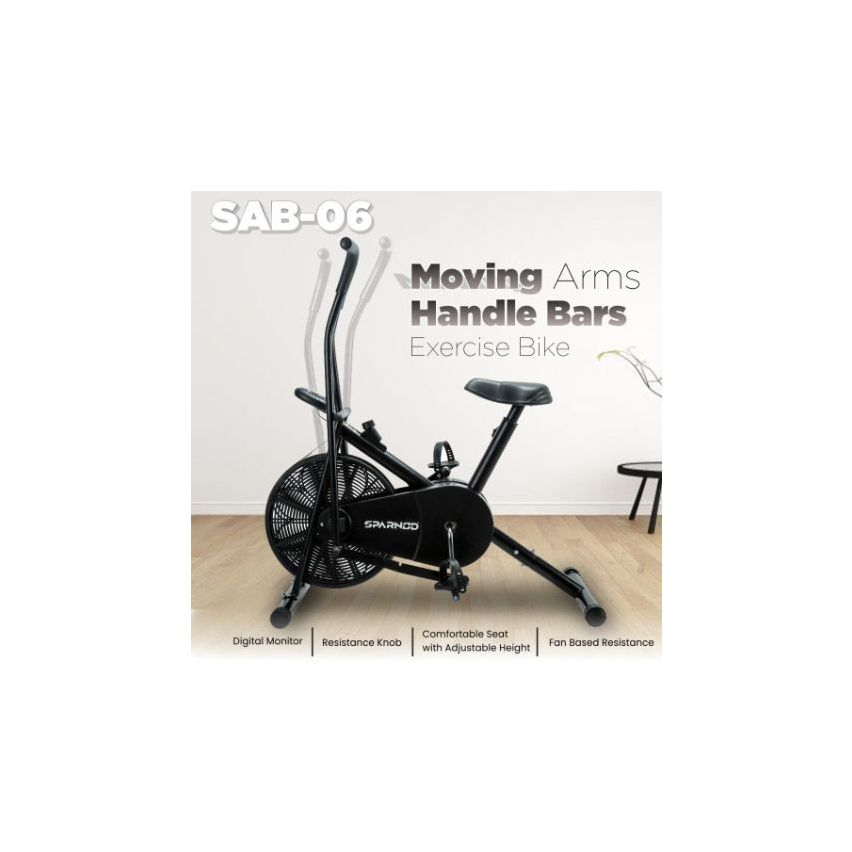 Sparnod Fitness SAB-06 Moving Handle Bar Exercise Bike / Air Bike